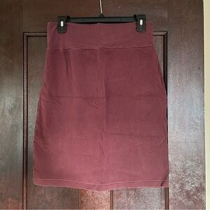 American Apparel Burgundy Pencil Skirt XL